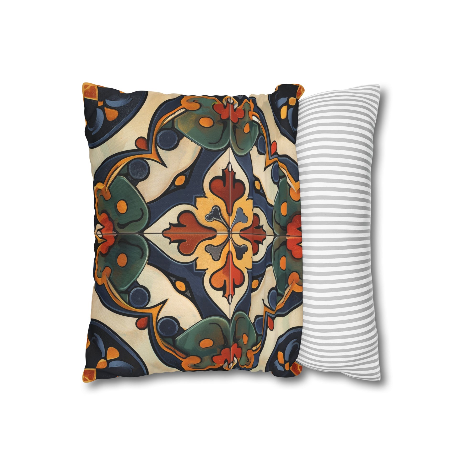 Luxurious Artisan Tiles Pillowcase with Seamless Pattern - Elevate your sleep space with high-quality fabric and elegant design