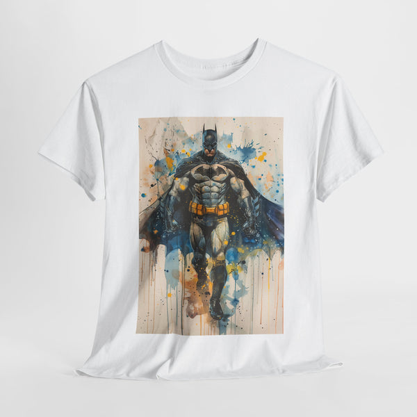 Gotham Dark Knight Vigilante Unisex Heavy Cotton T-Shirt in White front view