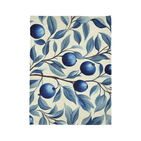 William Morris Willow Bough Botanical Plush Fleece Throw Blanket - View 10 | Prints With Passion