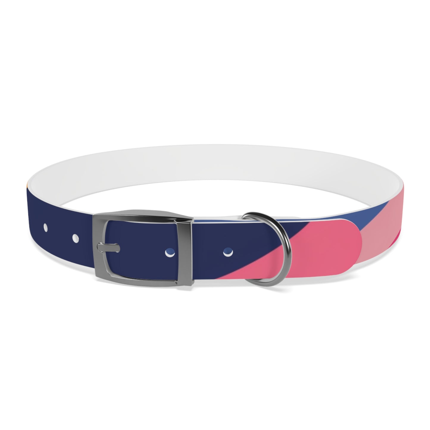 Vibrant Retro Waves Dog Collar