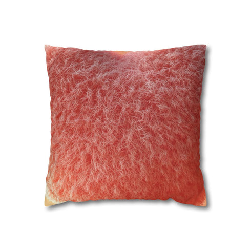 3D Fluffy Icon a Heart Felt Material Solid Color B — 40×40 Cushion Cover — Front 40×40 cm Square Cushion View
