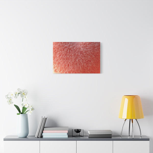 3D Fluffy Icon a Heart Felt Material Solid Color B — Stretched Canvas Wall Art — Living Room Wall Lifestyle View