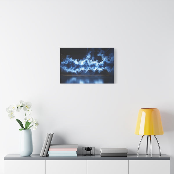 3D Typography Made of Smoke (Edition III) — Stretched Canvas Wall Art — Living Room Wall Lifestyle View