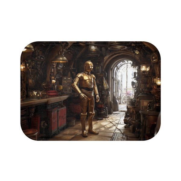 3po Exploring Droid Repair Shop, Ste — Memory Foam Bath Mat — Top-Down Memory Foam Bath Mat View