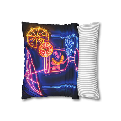 "Vibrant Tropical Nightlife Pillowcase - High-Quality & Stylish Decor for the Bedroom"