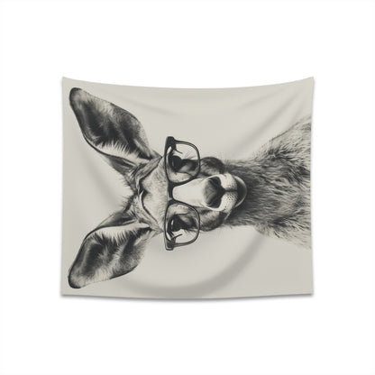 "Unique Hipster Roo Kangaroo Tapestry - High-Quality Material, Stylish Design - Perfect Gift - Available in 34" x 40" and 57" x 57" Sizes - Shop Now!"