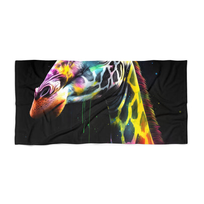 Make a statement at the beach with our Giraffe Watercolor Beach Towel. Functional and fashionable