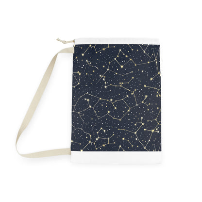 "Starry Night Laundry Bag with Constellation Stars Pattern for Stylish Laundry Days"