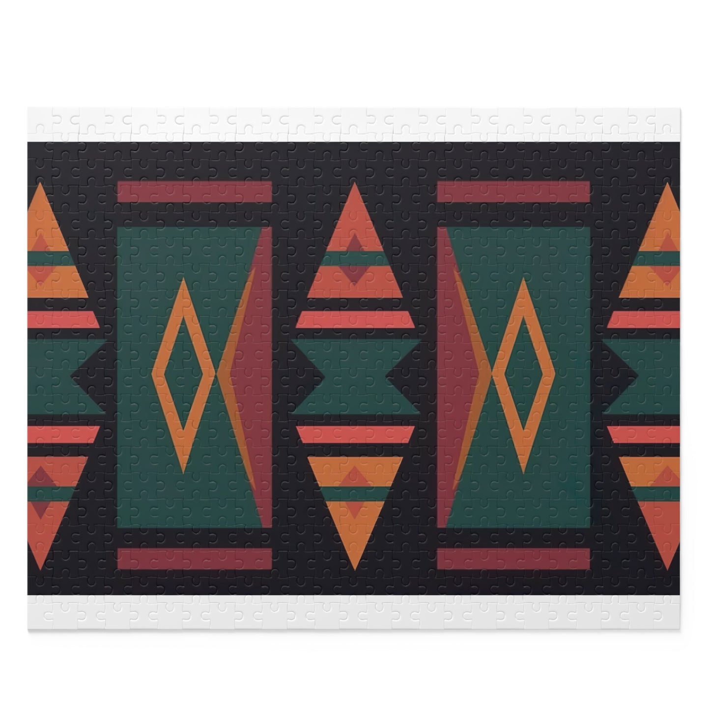 "Colorful Aztec pattern jigsaw puzzle for a mesmerizing challenge"