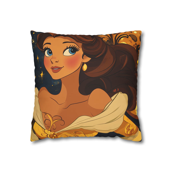 Belle Beauty and the Beast Double-Sided Square Cushion Cover