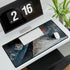 Ancient Mountain Split by Lightning — XL & XXL Desk Mat — 3mm Non-Slip Natural Rubber Base Detail