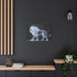 Cybernetic Lion Made of Light Shards — Canvas Wall Art — Product Detail View 8