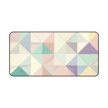 "Stylish Pastel Geo Desk Mat - Protects desk from scratches and spills with seamless geometric pattern"