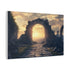 Portal Opening above Ancient Ruins Stretched Canvas Wall Art