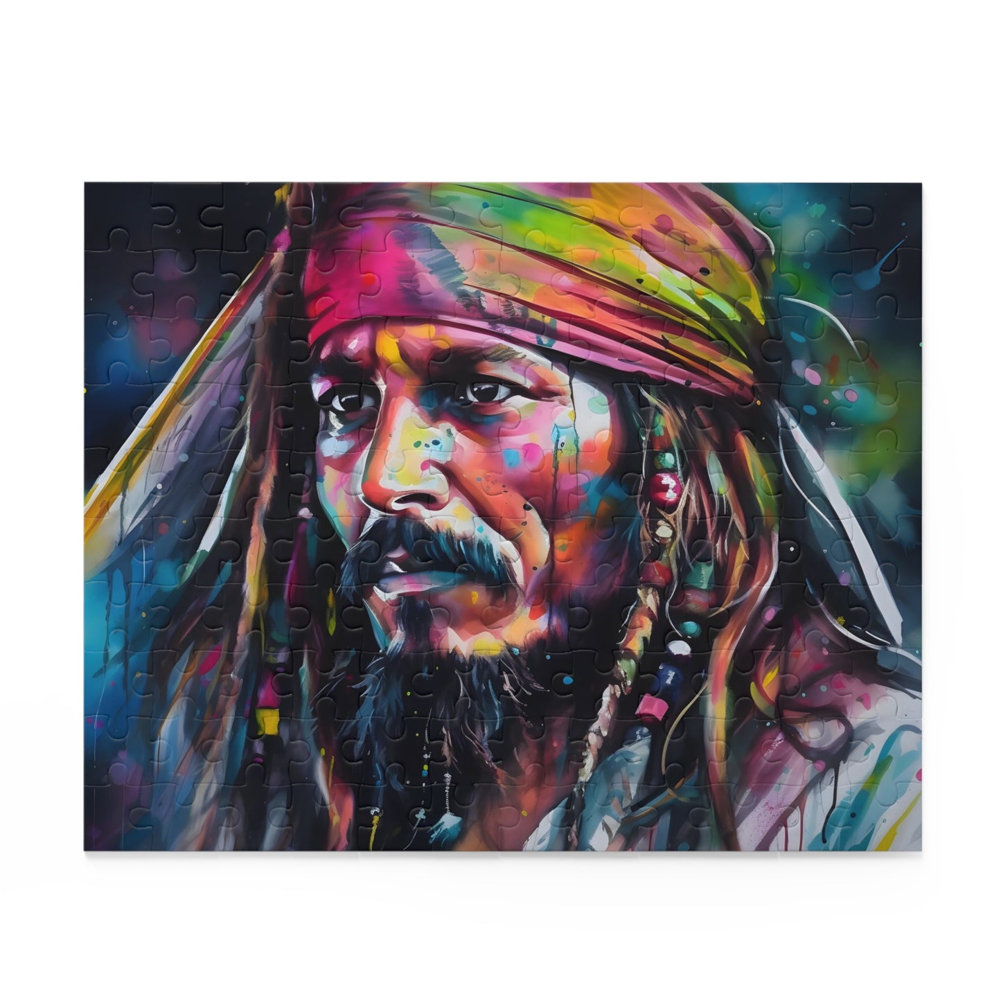 Neon Jack Sparrow Jigsaw Puzzle