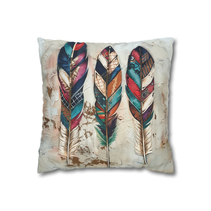 Boho Feathers Pillowcase | Pillow Cases | All Over Print, AOP, Bed, Bedding, Home & Living, Indoor, Pillow Case, Pillow Covers, Pillows & Covers, Sublimation | Prints with Passion