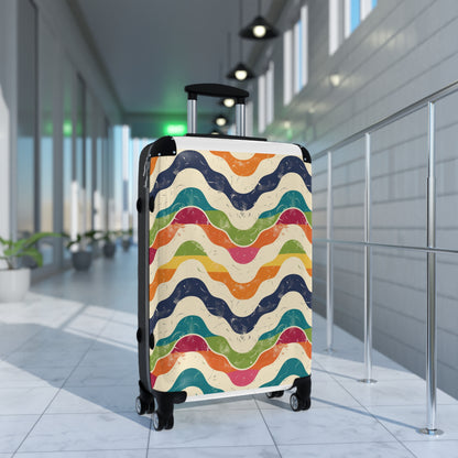 Retro Waves Suitcase: Vibrant Travel