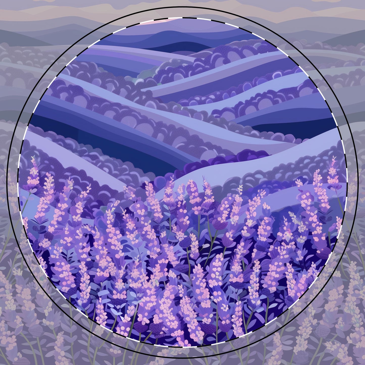 Serene Lavender Fields Coaster