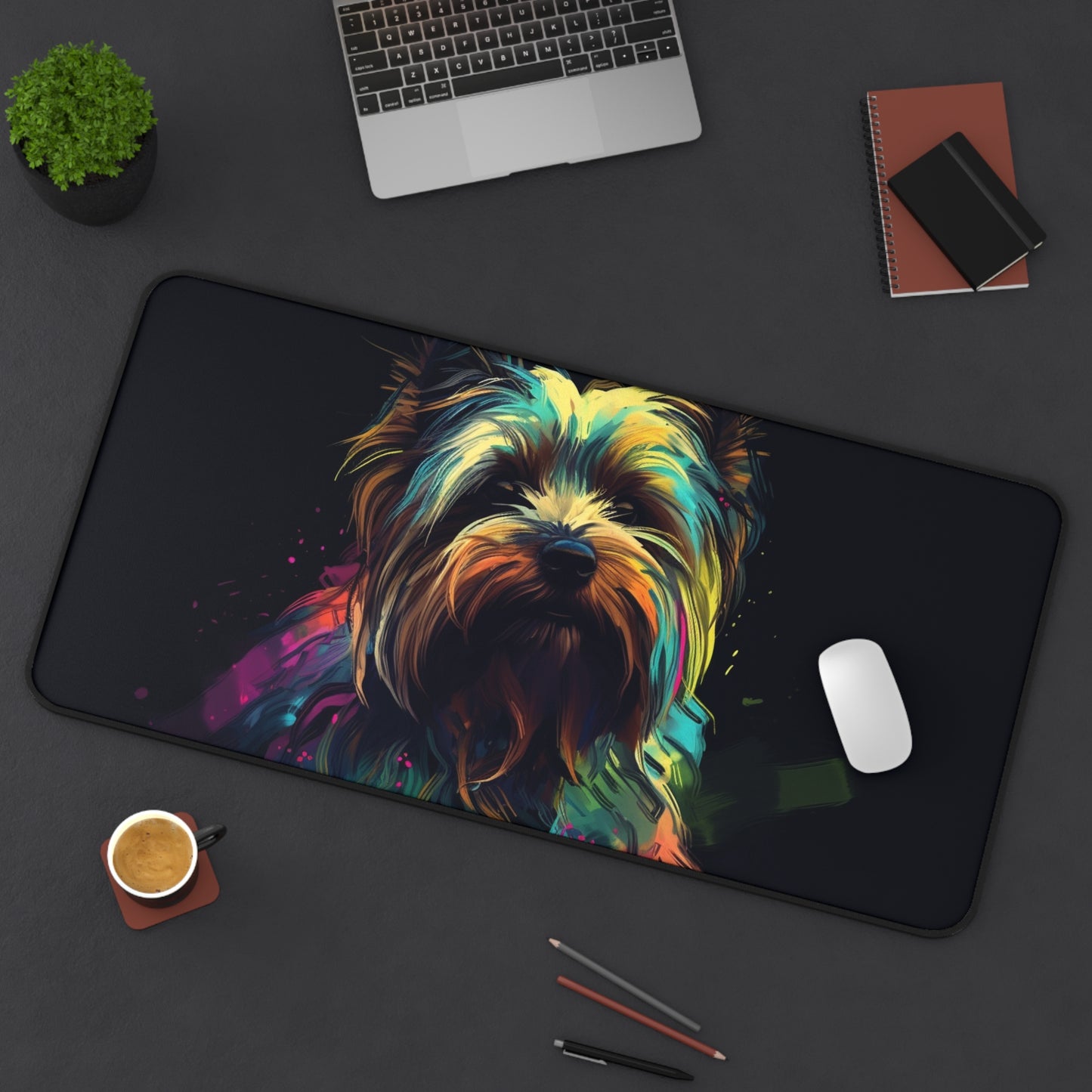 Yorkie Terrier Desk Mat | Desk Mat | Accessories, Back-to-School, Desk, Fall Bestsellers, Home & Living, Mouse pad, Mouse Pads, Mousepad, Seasonal Picks, Stationery, TikTok | Prints with Passion