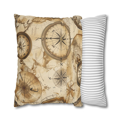 "Vintage Maps Pillow Case - Add charm with seamless pattern of beautiful maps for bedroom decor"