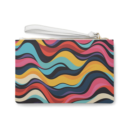 Retro Waves Clutch Bag