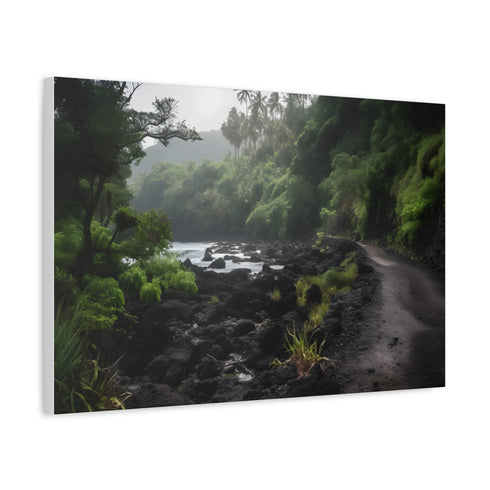 Maui Hawaii — Canvas Wall Art — Side Profile & Stretched Corner Detail