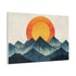 Retro Wave Mountains with Glowing Sun — Canvas Wall Art — Product Detail View 6