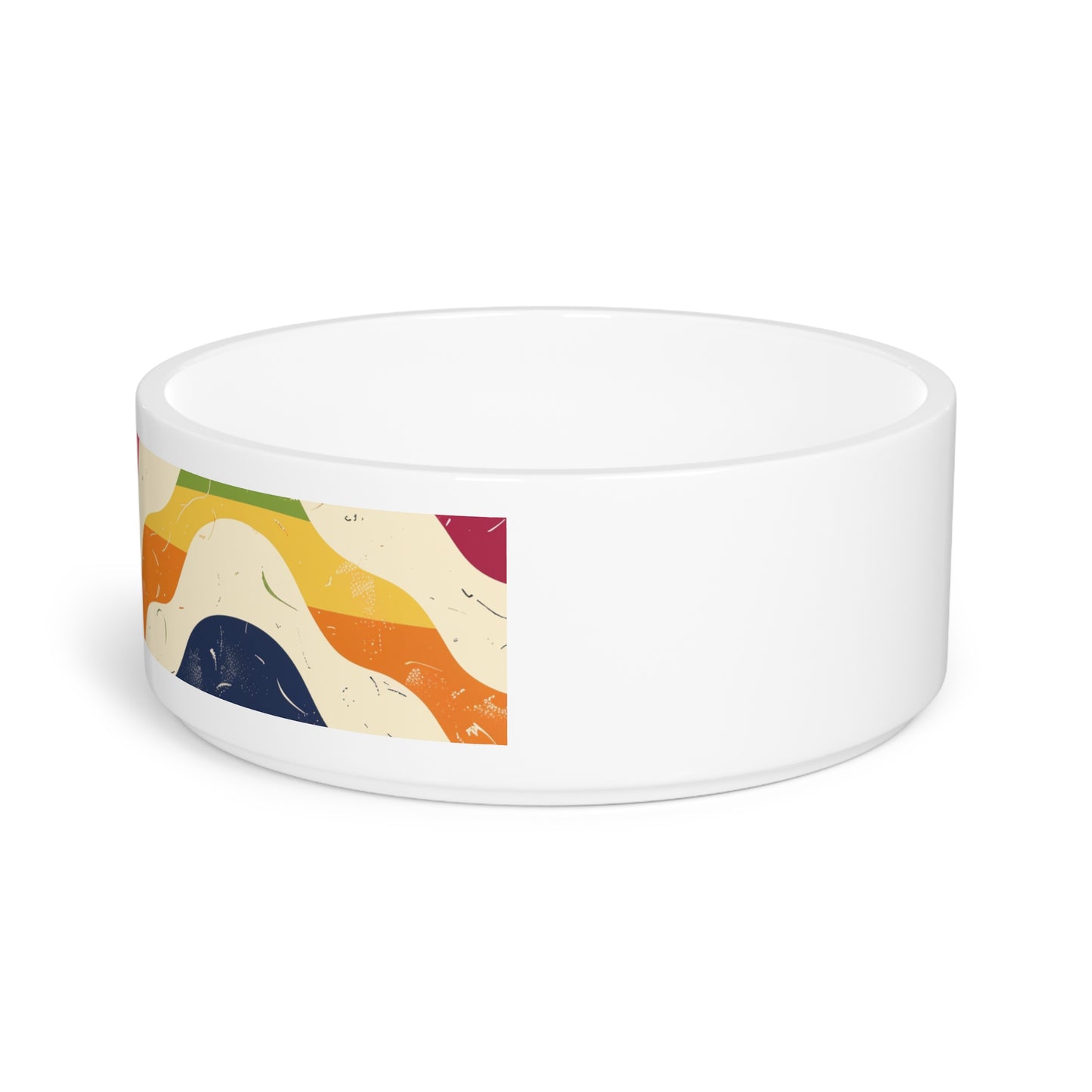 Copy of "Retro Waves Pet Bowl: Vibrant & Seamless"