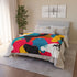 Modern Geometric Abstract Seamless Pattern — Plush Fleece Throw Blanket — Product Detail View 9