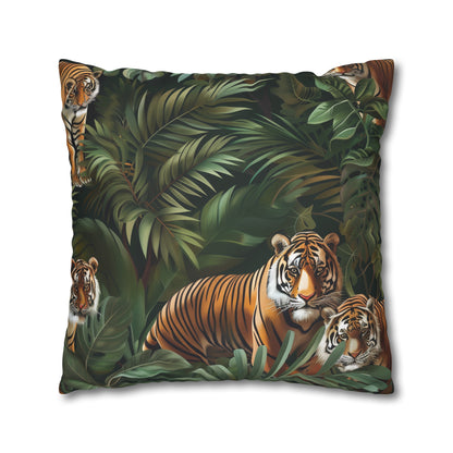 "Jungle Safari Tiger Pillowcase - Add adventure to your decor with wild tiger pattern"