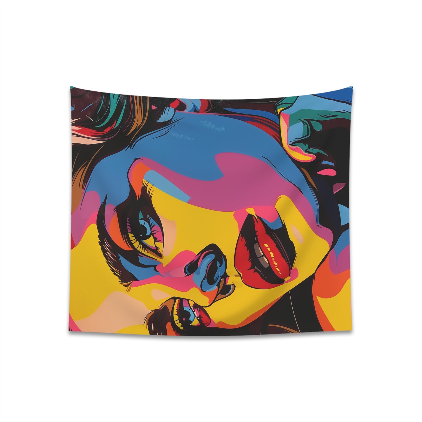 Pop Art Icon Portrait Tapestry - Vibrant and Bold Wall Art for Any Space