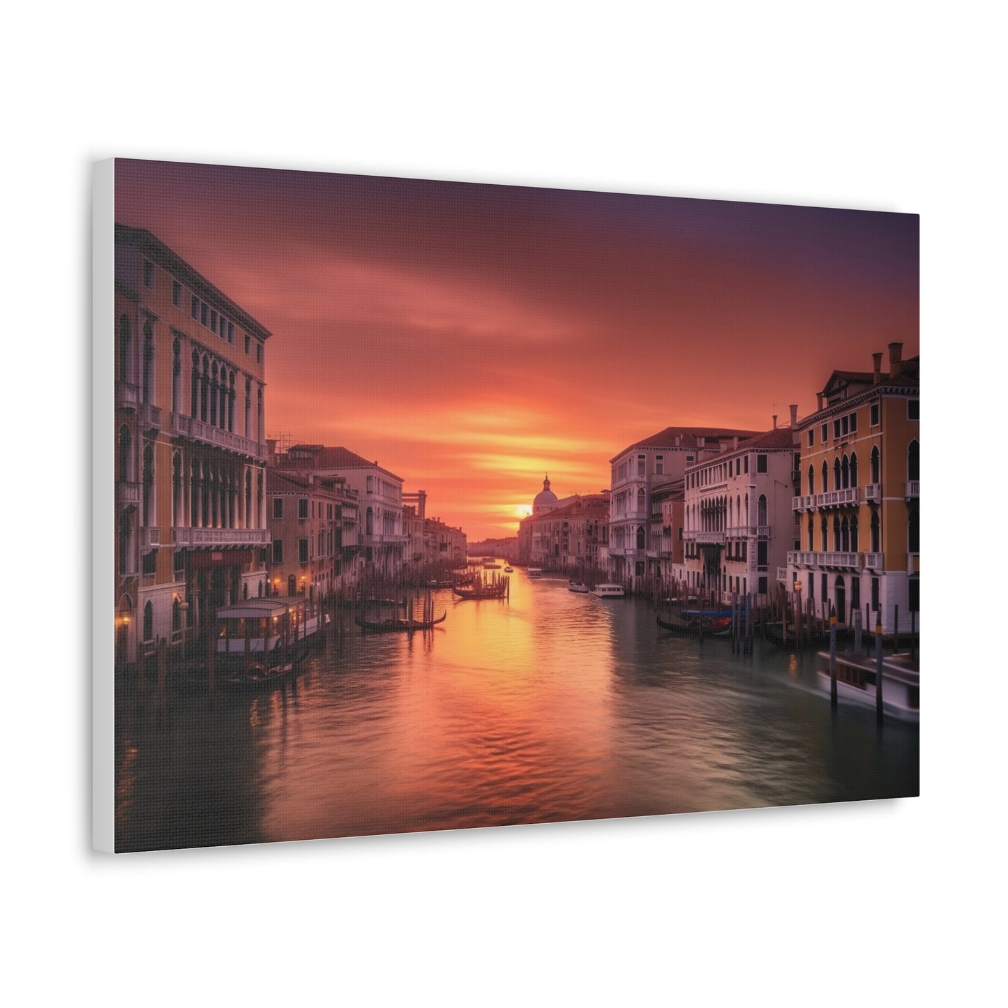 Vibrant Venice Sunset Canvas