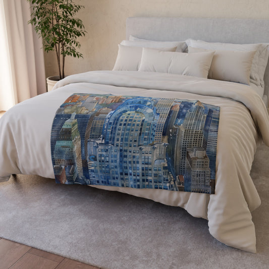 Experience the beauty of the Chrysler Building in your own home with our Chrysler Building Glamour Blanket. Add a touch of New York City glamour to any space with this elegant watercolor design blanket