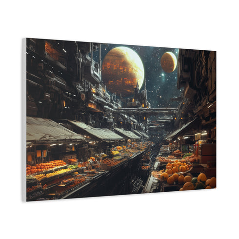 Floating Market in Space — Canvas Wall Art — Product Detail View 6