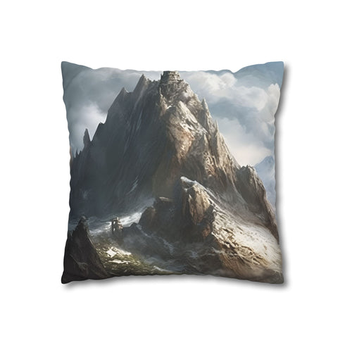 Mount Olympus (Edition II) — 40×40 Cushion Cover — Double-Sided Back & Concealed Zip Detail