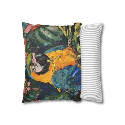 "Vibrant Parrot Jungle Pillowcase - High-Quality, Stylish, All-Season, Great Gift - Shop Now!"