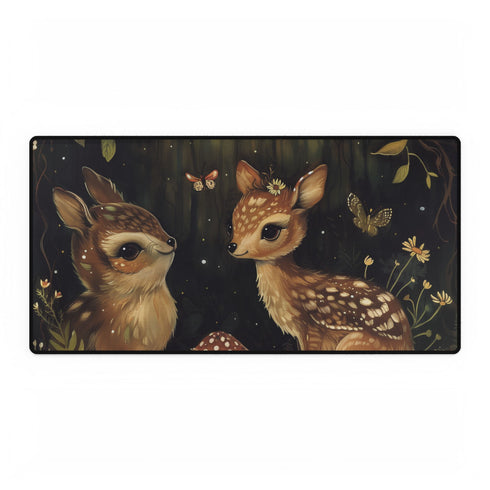 Woodland Creatures — XL & XXL Desk Mat — Full Top-Down Artwork View