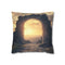 Portal Opening Above Ancient Ruins (Edition II) — 40×40 Cushion Cover — Front 40×40 cm Square Cushion View
