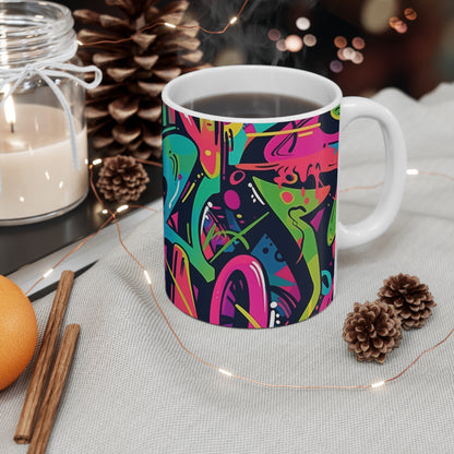 Neon Urban Graffiti Coffee Mug