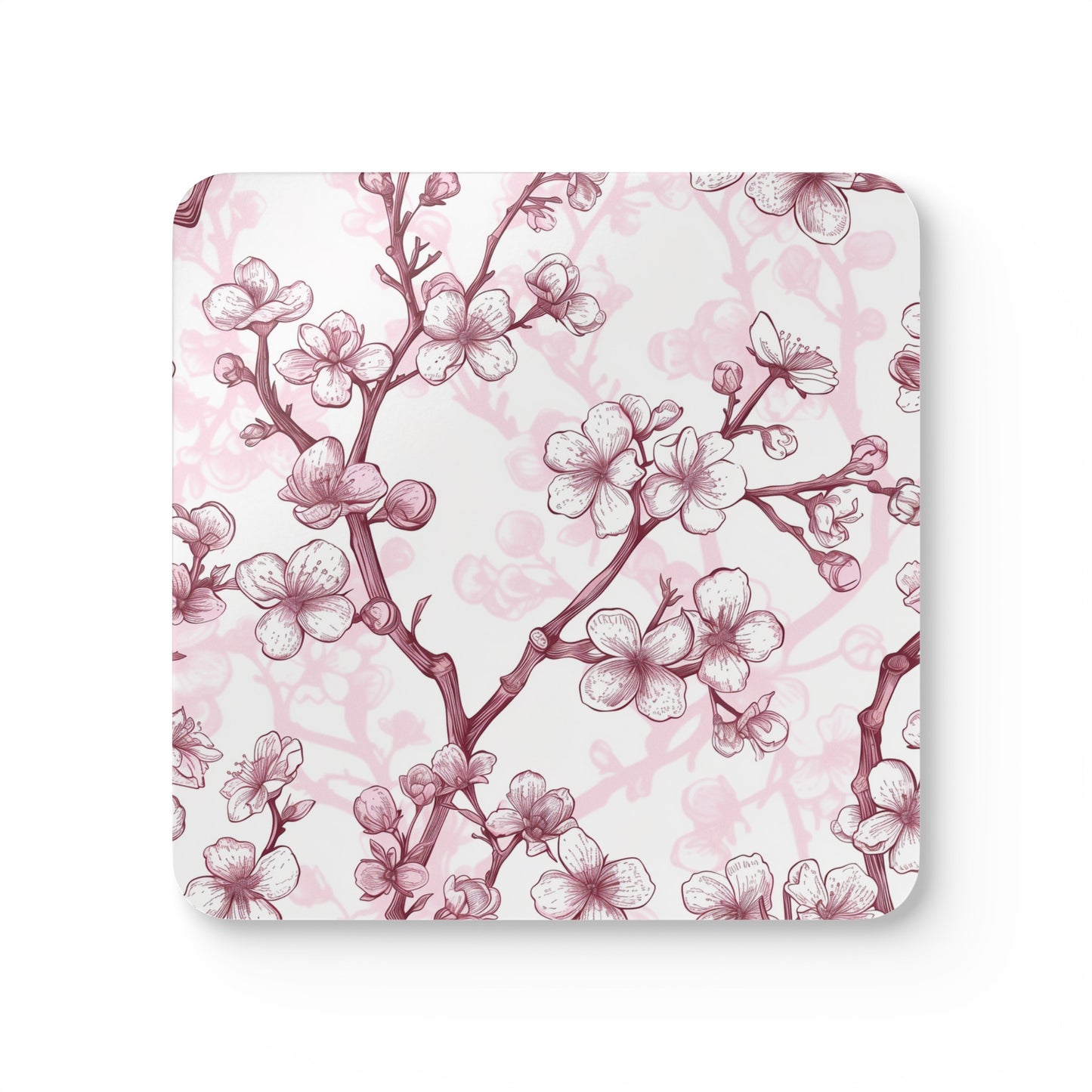 Cherry Blossom Corkwood Coaster Set | Home Decor | Accessories, Coasters, Desk, Kitchen, Kitchen Accessories, Sublimation, Summer Picks | Prints with Passion