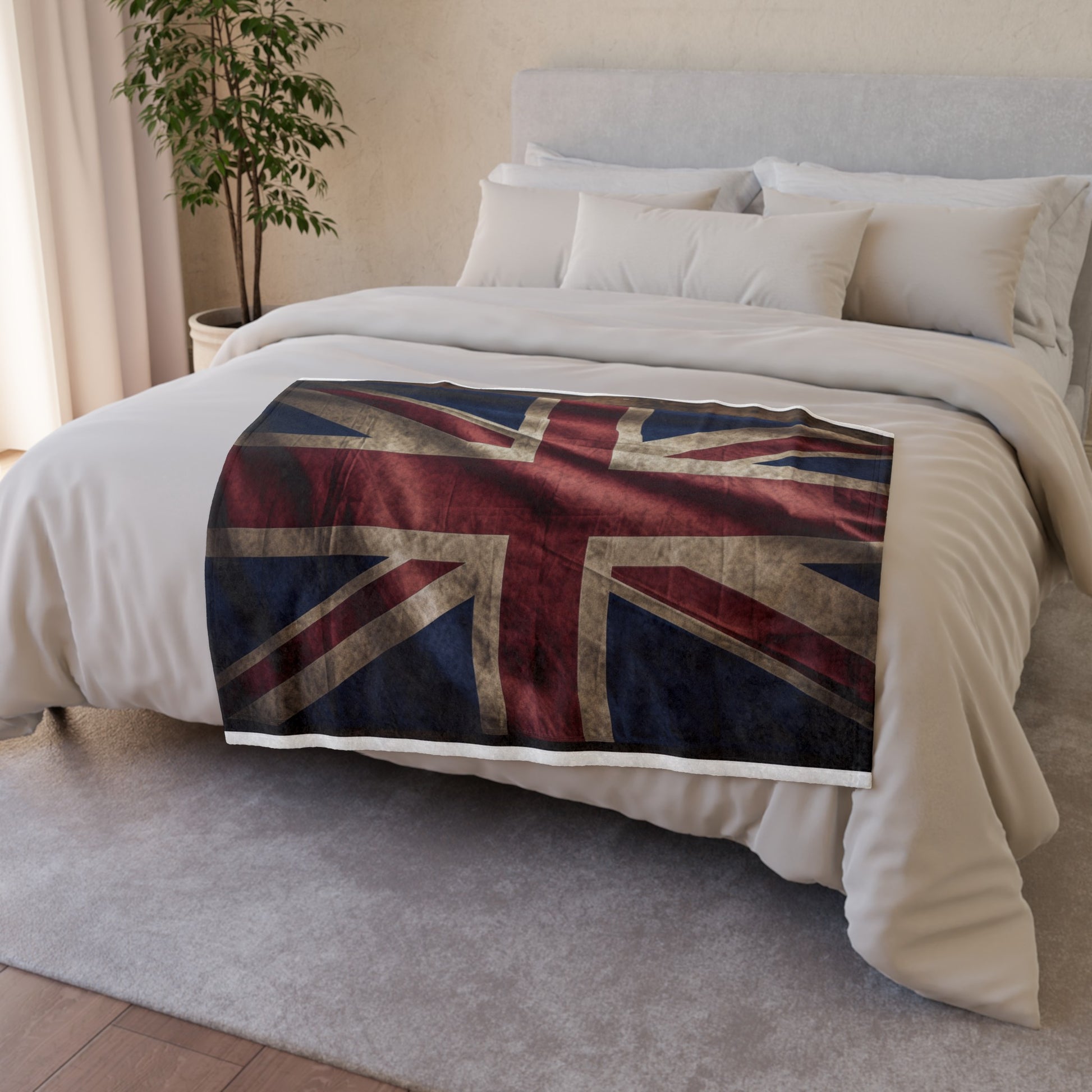 and blue of the Union Jack with our British Union Jack Heritage Blanket. Embrace the national pride and timeless style of Great Britain with this classic design that adds a touch of British flair to any room. Made with high-quality materials