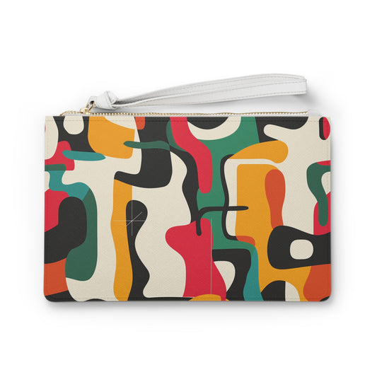 Colorful Abstract Clutch Bag | Clutch Bags | Accessories, All Over Print, AOP, Assembled in the USA, Assembled in USA, Bags, Made in the USA, Made in USA, Vegan | Prints with Passion