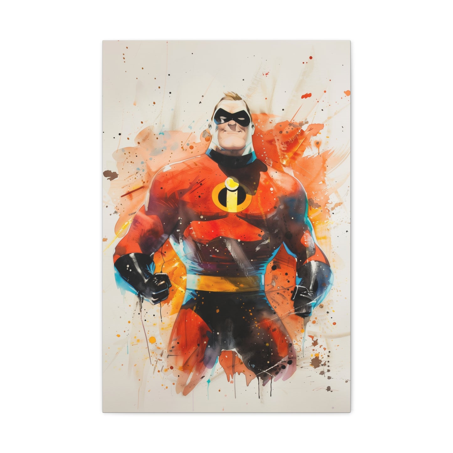 The Incredibles Poster Mr. Incredible: Super Dad, Super Hero | Canvas | Art & Wall Decor, Canvas, Fall Picks, Hanging Hardware, Home & Living, Indoor, Top Spring Products, Valentine's Day promotion | Prints with Passion