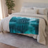 Glass Temple Submerged in Dream Lake Plush Fleece Throw Blanket