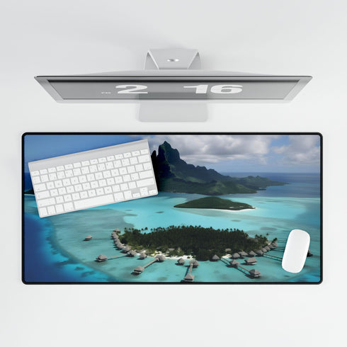 Bora Bora Turquoise Lagoon & Mount Otemanu XXL Extended Desk Mat - View 5 | Prints With Passion