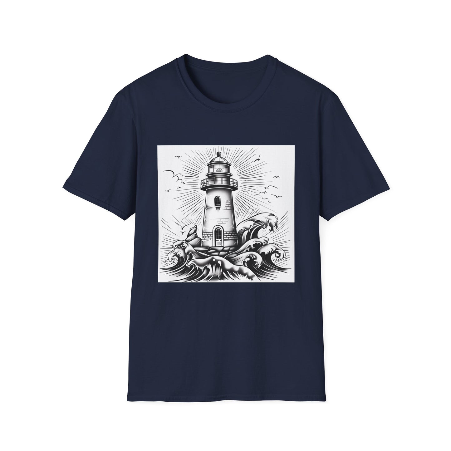 Coastal Sanctuary: A Hand-Drawn Lighthouse Journey