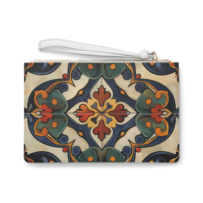 Tile Print Clutch Bag