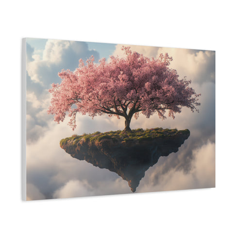 Floating Island with Cherry Blossom Trees — Canvas Wall Art — Product Detail View 6