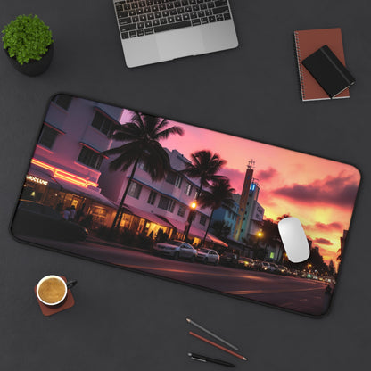 Miami Sunset Desk Mat | Desk Mat | Accessories, Back-to-School, Desk, Fall Bestsellers, Home & Living, Mouse pad, Mouse Pads, Mousepad, Seasonal Picks, Stationery, TikTok | Prints with Passion