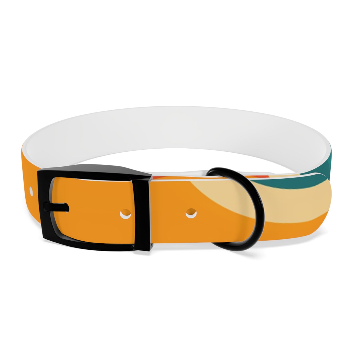 Retro Waves Dog Collar: Colorful & Vibrant Design